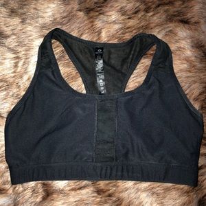 Black Mesh Sports Bra
